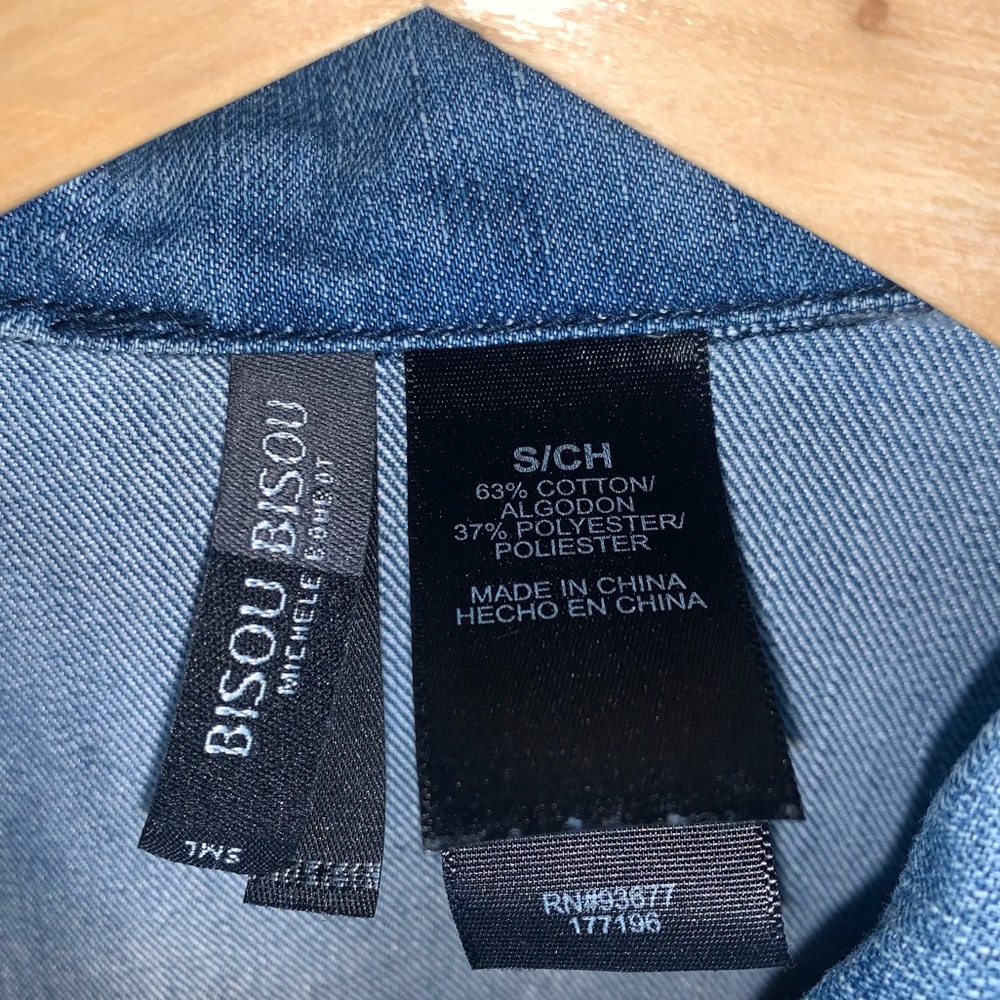 Bisou Bisou Button Front Denim Midi Dress - Picture 5 of 7